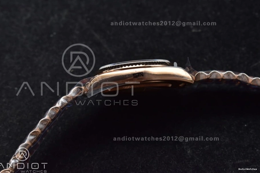 RG 904L Bracelet Weight) QF Edition Steel Original V5 (Gain Square Diamond Grey DayDate 36 President with 671 vr3255 on Dial Best 0208